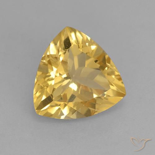 Citrino Arancio dorato naturale da 2.11 ct, Taglio trillion, VVS-VS