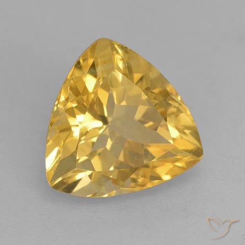Citrino Dorato medio naturale da 2.35 ct, Taglio trillion, VVS-VS