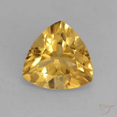 1.97ct Naturale Arancio dorato Citrino, Taglio trillion, VVS-VS