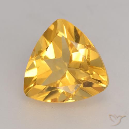2.22ct Naturale Dorato medio Citrino, Taglio trillion, VVS-VS