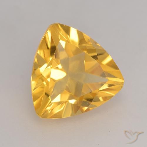 Citrino Dorato medio naturale da 2.22 ct, Taglio trillion, VVS-VS