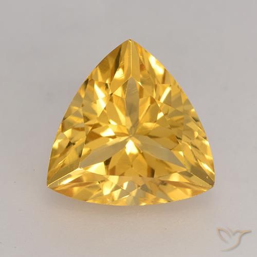 2.24ct Naturale Dorato medio Citrino, Taglio trillion, VVS-VS