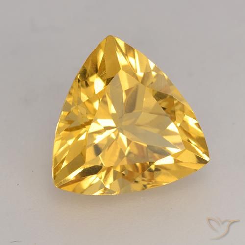 Citrino Dorato medio naturale da 2.24 ct, Taglio trillion, VVS-VS