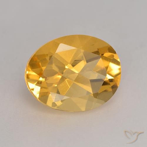 Citrino Arancio-Oro naturale da 3.14 ct, Ovale, VVS-VS