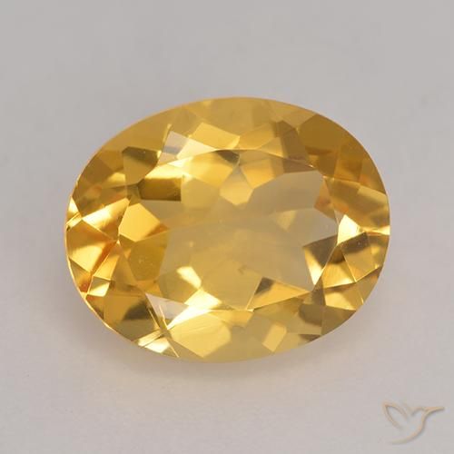 3.17ct Naturale Arancio-Oro Citrino, Ovale, VVS-VS