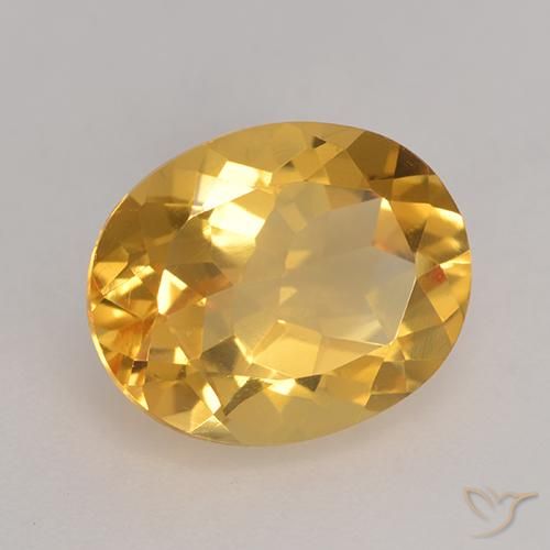 Citrino Arancio-Oro naturale da 3.17 ct, Ovale, VVS-VS