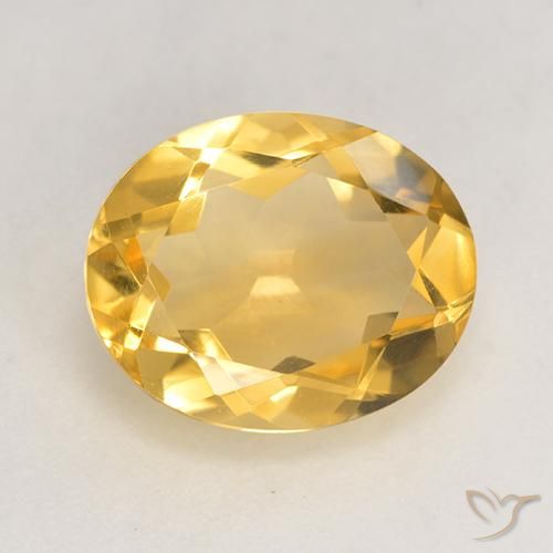 3.06ct Naturale Oro medio Citrino, Ovale, VVS-VS