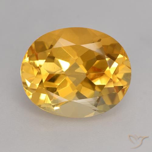 3.81ct Naturale Arancio medio-chiaro-oroG Citrino, Ovale, VVS-VS