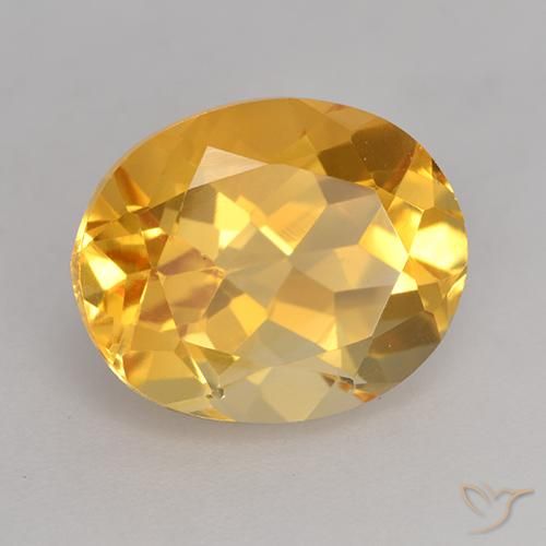 Citrino Arancio medio-chiaro-oroG naturale da 3.81 ct, Ovale, VVS-VS