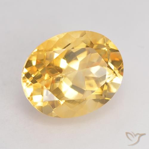 Citrino Oro medio naturale da 4.00 ct, Ovale, VVS-VS