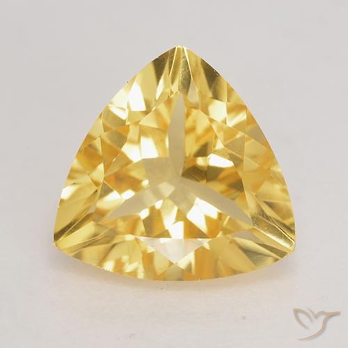 2.03ct Naturale Dorato Citrino, Taglio trillion, VVS-VS