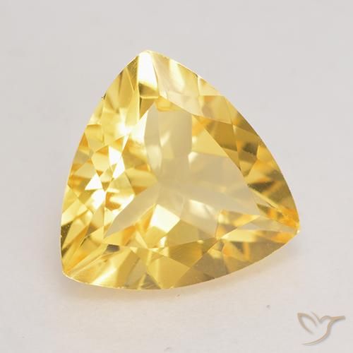 Citrino Dorato naturale da 2.03 ct, Taglio trillion, VVS-VS