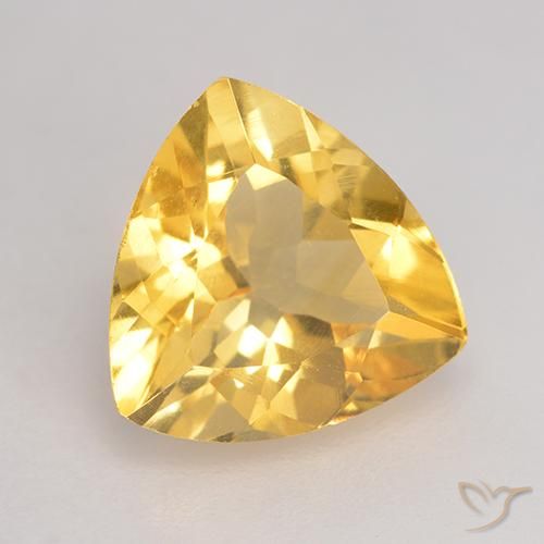 Citrino Dorato naturale da 1.98 ct, Taglio trillion, VVS-VS