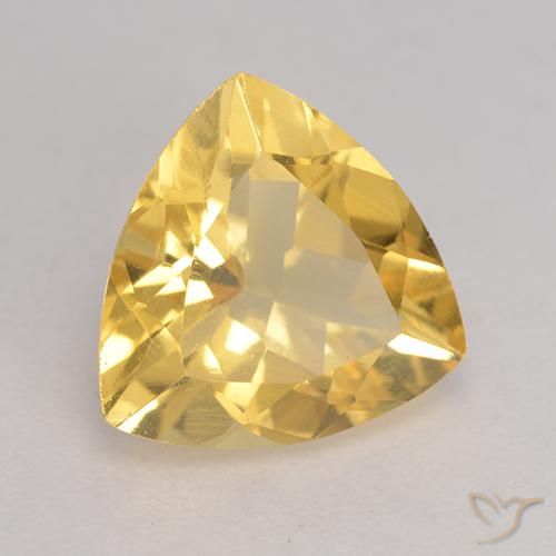 Citrino Dorato naturale da 1.93 ct, Taglio trillion, VVS-VS