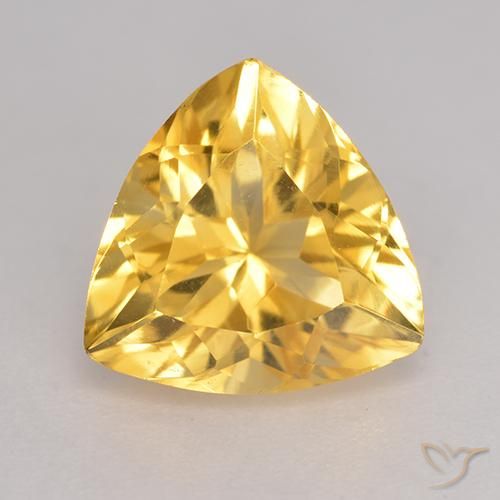 2.15ct Naturale Dorato Citrino, Taglio trillion, VVS-VS