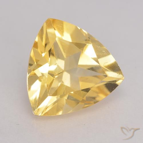 Citrino Dorato naturale da 2.21 ct, Taglio trillion, VVS-VS