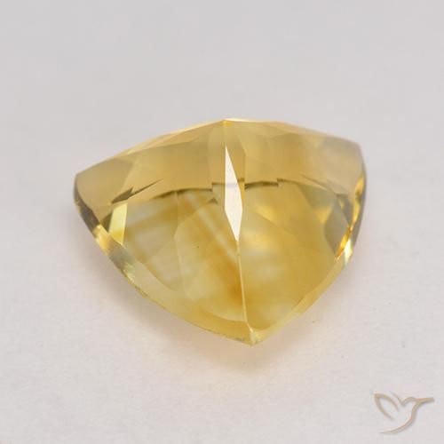 Citrino Dorato naturale da 2.10 ct, Taglio trillion, VVS-VS