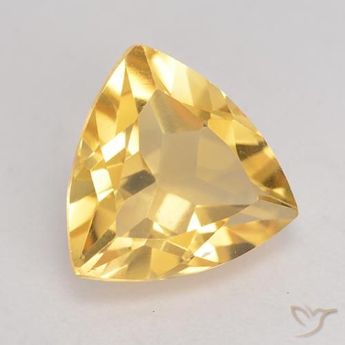 Citrino Dorato naturale da 2.10 ct, Taglio trillion, VVS-VS