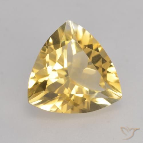 Citrino Dorato naturale da 2.18 ct, Taglio trillion, VVS-VS