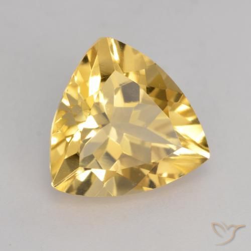 Citrino Dorato medio naturale da 2.20 ct, Taglio trillion, VVS-VS