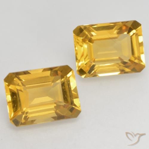 Gemme di Citrino Dorato naturale da 3.21 ct, Ottagonale / Taglio smeraldo, VVS-VS