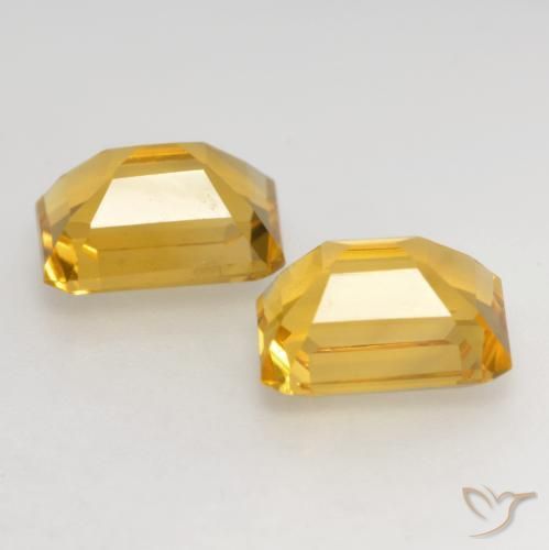 Gemme di Citrino Dorato naturale da 3.21 ct, Ottagonale / Taglio smeraldo, VVS-VS