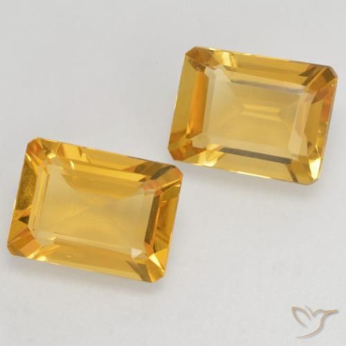Gemme di Citrino Arancio Dorato Profondo naturale da 2.71 ct, Ottagonale / Taglio smeraldo, VVS-VS