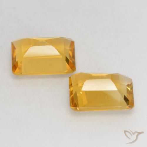 Gemme di Citrino Arancio Dorato Profondo naturale da 2.71 ct, Ottagonale / Taglio smeraldo, VVS-VS
