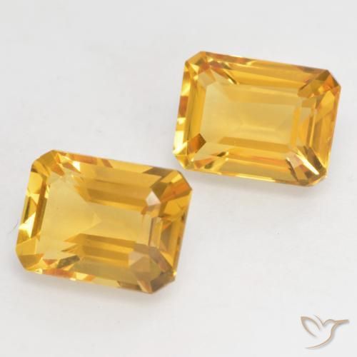 Gemme di Citrino Oro medio naturale da 3.32 ct, Ottagonale / Taglio smeraldo, VVS-VS