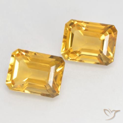 Gemme di Citrino Oro profondo naturale da 3.33 ct, Ottagonale / Taglio smeraldo, VVS-VS