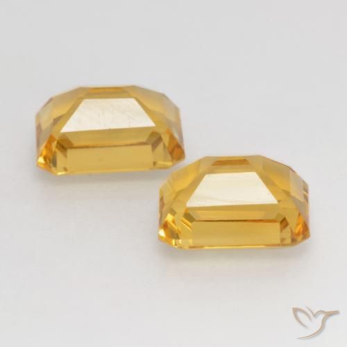 Gemme di Citrino Oro profondo naturale da 3.33 ct, Ottagonale / Taglio smeraldo, VVS-VS
