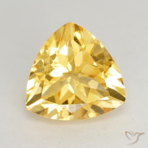 2.15ct Naturale Dorato medio-chiaro Citrino, Taglio trillion, VVS-VS