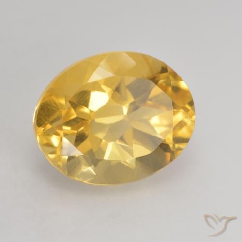 Citrino Dorato naturale da 3.68 ct, Ovale, VVS-VS