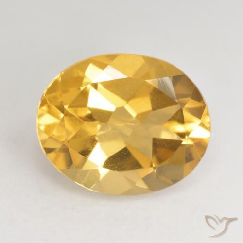 3.17ct Naturale Oro medio Citrino, Ovale, VVS-VS