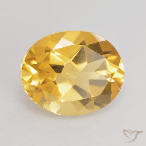 Citrino Oro medio naturale da 3.17 ct, Ovale, VVS-VS