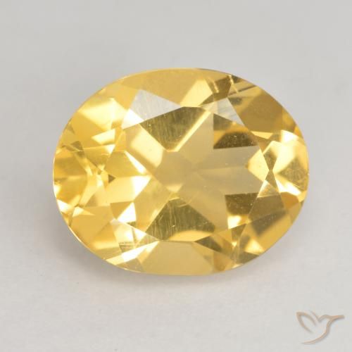 3.15ct Naturale Oro medio Citrino, Ovale, VVS-VS