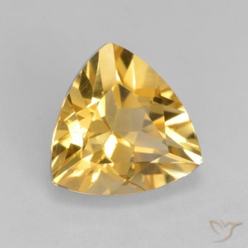 Citrino Dorato medio naturale da 1.76 ct, Taglio trillion, VS