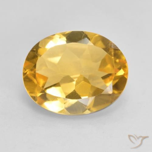 3.06ct Naturale Arancio Dorato Profondo Citrino, Ovale, VVS-VS