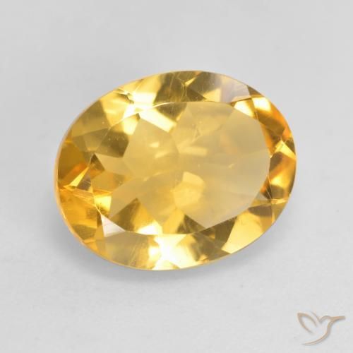 Citrino Arancio Dorato Profondo naturale da 3.06 ct, Ovale, VVS-VS