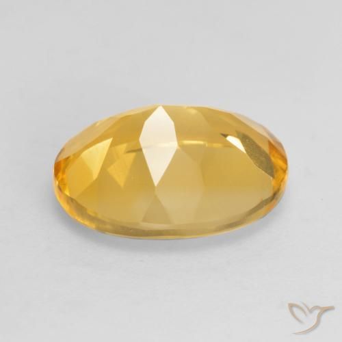 Citrino Arancio Dorato Profondo naturale da 3.06 ct, Ovale, VVS-VS