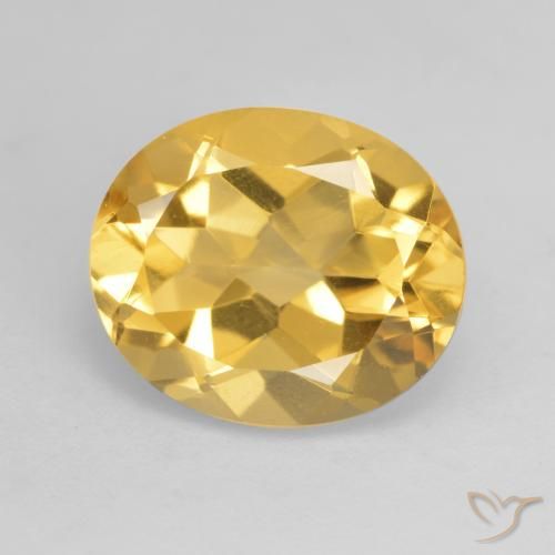 3.63ct Naturale Arancio Dorato Profondo Citrino, Ovale, VVS-VS