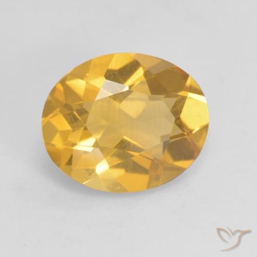 Citrino Dorato medio-scuro naturale da 2.78 ct, Ovale, VS