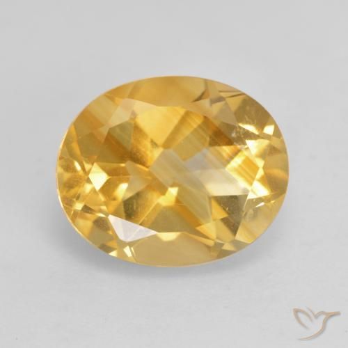 3.73ct Naturale Arancio Dorato Profondo Citrino, Ovale, VS