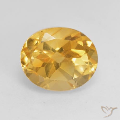 3.79ct Naturale Arancio Dorato Profondo Citrino, Ovale, VS