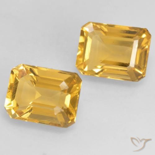 Gemme di Citrino Arancio Dorato Profondo naturale da 3.38 ct, Ottagonale / Taglio smeraldo, VVS-VS