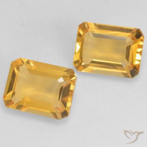 Gemme di Citrino Oro profondo naturale da 2.70 ct, Ottagonale / Taglio smeraldo, VVS-VS