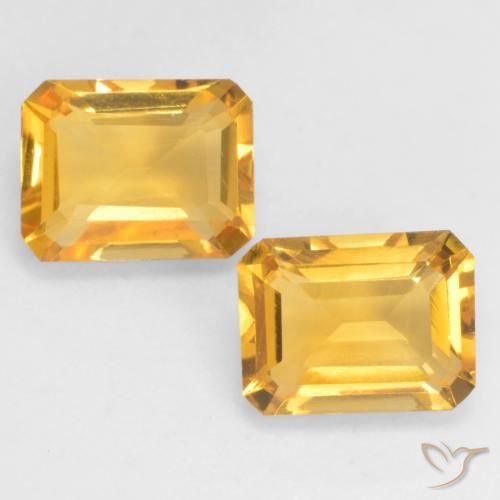 2.96ctw Naturale Dorato scuro Citrino, Taglio smeraldo, VVS-VS