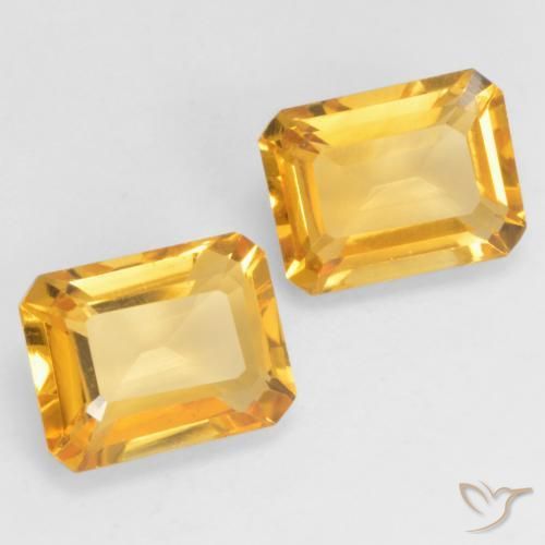 Gemme di Citrino Dorato scuro naturale da 2.96 ct, Ottagonale / Taglio smeraldo, VVS-VS