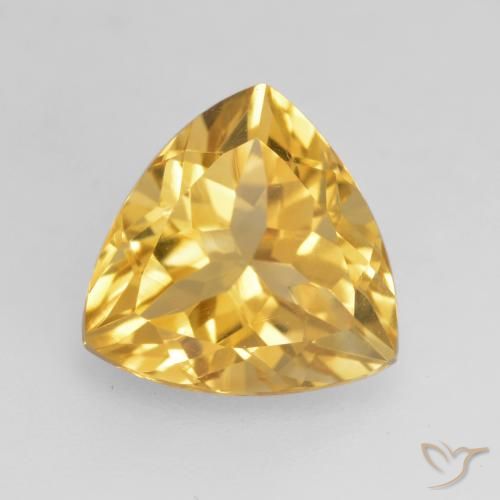 2.29ct Naturale Dorato medio Citrino, Taglio trillion, VVS-VS