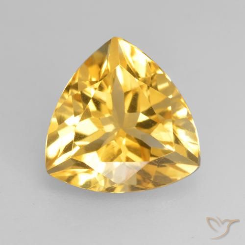 2.20ct Naturale Dorato Citrino, Taglio trillion, VVS-VS